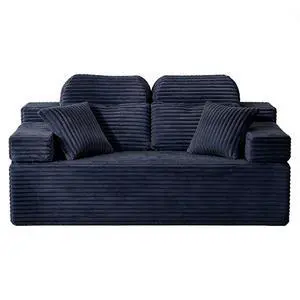 71" High Backrest Sofa for Small Spaces, Compressed Corduroy Couch with Deep Seating for Living Room, Bedroom, Gray 71" High Backrest Sofa for Small Spaces, Compressed Corduroy Couch with Deep Seating for Living Room, Bedroom, Gray