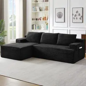 95.8" L-Shaped Sectional Couches for Living Room, Cloud Boneless Couch with Deep Seat High Back, Memory Foam Couch for Living Room, Apartment, No Assembly Required 95.8" L-Shaped Sectional Couches for Living Room, Cloud Boneless Couch with Deep Seat High Back, Memory Foam Couch for Living Room, Apartment, No Assembly Required
