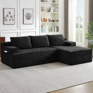 95.8" L-Shaped Sectional Couches for Living Room, Cloud Boneless Couch with Deep Seat High Back, Memory Foam Couch for Living Room, Apartment, No Assembly Required 95.8" L-Shaped Sectional Couches for Living Room, Cloud Boneless Couch with Deep Seat High Back, Memory Foam Couch for Living Room, Apartment, No Assembly Required