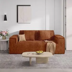 75'' Modern Loveseat Sofa, No Assembly Required Comfy Deep Seat Couches 1 pcs for Living Room, Bedroom, Apartment(Brown) 75'' Modern Loveseat Sofa, No Assembly Required Comfy Deep Seat Couches 1 pcs for Living Room, Bedroom, Apartment(Brown)