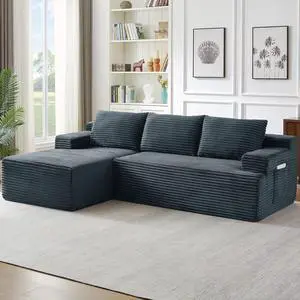 95.8" L-Shaped Sectional Couches for Living Room, Cloud Boneless Couch with Deep Seat High Back, Memory Foam Couch for Living Room, Apartment, No Assembly Required 95.8" L-Shaped Sectional Couches for Living Room, Cloud Boneless Couch with Deep Seat High Back, Memory Foam Couch for Living Room, Apartment, No Assembly Required