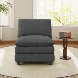 37" Single Sofa Seat,Comfy Cloud Couch Sectional Sofa, Chenille Sleeper Deep Seat Sofas for Living Room,Bedroom and Apartment,Dark Gary 37" Single Sofa Seat,Comfy Cloud Couch Sectional Sofa, Chenille Sleeper Deep Seat Sofas for Living Room,Bedroom and Apartment,Dark Gary