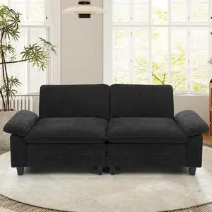 86" Modular Sectional Sofa,Comfy Cloud Couch Sectional Sofa,Loveseat Chenille Sleeper Deep Seat Sofas for Living Room,Bedroom and Apartment,Black 86" Modular Sectional Sofa,Comfy Cloud Couch Sectional Sofa,Loveseat Chenille Sleeper Deep Seat Sofas for Living Room,Bedroom and Apartment,Black