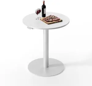 Pneumatic Height Adjustable Round Dining Table, 23.6" Portable Bar Table, Wooden Overbed Table for Laptop, Snacks & Coffee, Ideal for Living Room, Bedroom, Home Office(Black Walnut) Pneumatic Height Adjustable Round Dining Table, 23.6" Portable Bar Table, Wooden Overbed Table for Laptop, Snacks & Coffee, Ideal for Living Room, Bedroom, Home Office(Black Walnut)