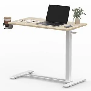 Medical Adjustable Overbed Bedside Table with Hidden Casters, Pneumatic Mobile Laptop Computer Standing Desk Cart with Tray, Hospital and Home Use(27.6" W x 15.7" D, Pink) Medical Adjustable Overbed Bedside Table with Hidden Casters, Pneumatic Mobile Laptop Computer Standing Desk Cart with Tray, Hospital and Home Use(27.6" W x 15.7" D, Pink)