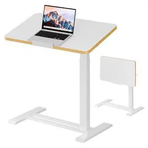 Medical Adjustable Overbed Bedside Table with Casters 90° Tilt Top Pneumatic Mobile Rolling Laptop Computer Standing Desk Cart with Tray, Hospital and Home Use(27.6" W x 15.7" D, White) Medical Adjustable Overbed Bedside Table with Casters 90° Tilt Top Pneumatic Mobile Rolling Laptop Computer Standing Desk Cart with Tray, Hospital and Home Use(27.6" W x 15.7" D, White)