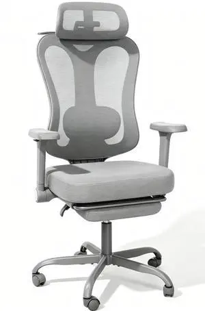 Ergonomic Office Chair with 3D Headrest & 6D Flippable Armrests, Adjustable Lumbar Support, 135° Recline, Breathable Mesh Seat, Height Adjustable Swivel Computer Desk Chair(Grey) Ergonomic Office Chair with 3D Headrest & 6D Flippable Armrests, Adjustable Lumbar Support, 135° Recline, Breathable Mesh Seat, Height Adjustable Swivel Computer Desk Chair(Grey)
