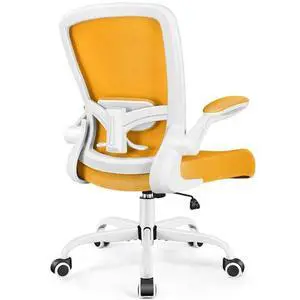 Office Chair, Ergonomic Desk Chair Breathable Mesh Chairs Adjustable High Back Lumbar Support Flip-up Armrests, Executive Rolling Swivel Comfy Computer Chairs Home Office Mustard Office Chair, Ergonomic Desk Chair Breathable Mesh Chairs Adjustable High Back Lumbar Support Flip-up Armrests, Executive Rolling Swivel Comfy Computer Chairs Home Office Mustard