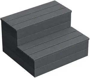 Hot Tub Steps, Non-Slip Spa Steps, Outdoor Stairs, Gray | 550 LBS Capacity, Waterproof for Deck Porch RV Pool Hot Tub Steps, Non-Slip Spa Steps, Outdoor Stairs, Gray | 550 LBS Capacity, Waterproof for Deck Porch RV Pool