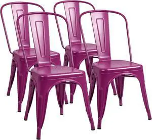 Metal Dining Chair Indoor Outdoor Use Stackable Classic Trattoria Chair Chic Dining Bistro Cafe Side Metal Chairs Set of 4 Metal Dining Chair Indoor Outdoor Use Stackable Classic Trattoria Chair Chic Dining Bistro Cafe Side Metal Chairs Set of 4