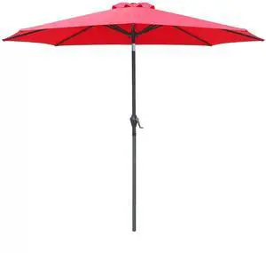 9 FT Patio Umbrella Outdoor Market Table Umbrella with Push Button Tilt, 8 Sturdy Ribs 9 FT Patio Umbrella Outdoor Market Table Umbrella with Push Button Tilt, 8 Sturdy Ribs