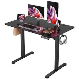 Electric Standing Desk, 40 x 24 Inches Sit Stand up Desk, Sit Stand Height Adjustable Home Office Desk with 4 Height Position Memory (Black, 40) Electric Standing Desk, 40 x 24 Inches Sit Stand up Desk, Sit Stand Height Adjustable Home Office Desk with 4 Height Position Memory (Black, 40)