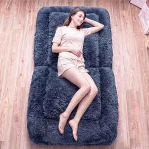 Japanese Floor Mattress, 9.4" Thicken Floor Mattress with Adjustable Backrest, Upholstered Foldable Mattress Sleeping Pad with 2 Soft Cushions for Guest Room, Dormitory (Dark Blue) Japanese Floor Mattress, 9.4" Thicken Floor Mattress with Adjustable Backrest, Upholstered Foldable Mattress Sleeping Pad with 2 Soft Cushions for Guest Room, Dormitory (Dark Blue)