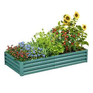 71x36x12in Galvanized Raised Garden Bed Elevated Outdoor Metal Planter Beds Deep Root Raised Planter Boxes with Support Bar for Planting Flowers, Herbs, Fruits 71x36x12in Galvanized Raised Garden Bed Elevated Outdoor Metal Planter Beds Deep Root Raised Planter Boxes with Support Bar for Planting Flowers, Herbs, Fruits