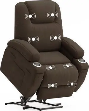 Power Lift Recliner Chair (Fabric, Brown) Power Lift Recliner Chair (Fabric, Brown)