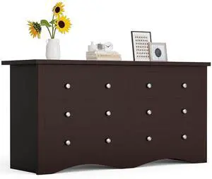 Dresser for Bedroom, 6 Wood Dresser, Chest of Drawers, for TV up to 65 inch, TV Stand Storage Chest of Drawers for Hallway Entryway (Brown) Dresser for Bedroom, 6 Wood Dresser, Chest of Drawers, for TV up to 65 inch, TV Stand Storage Chest of Drawers for Hallway Entryway (Brown)