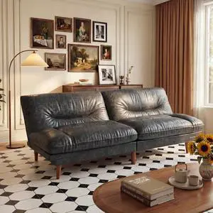 Adjustable Futon Sofa Bed, 66 Loveseat with Adjustable Armrest & Backrest, Modern Convertible Futon Couch for Small Space, Studio, Apartment, Guest Room (Leathaire, Jet Black) Adjustable Futon Sofa Bed, 66 Loveseat with Adjustable Armrest & Backrest, Modern Convertible Futon Couch for Small Space, Studio, Apartment, Guest Room (Leathaire, Jet Black)