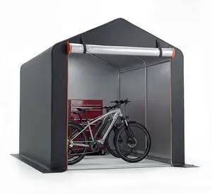Bike Tent Outdoor Storage Shed, Sliver Coated 420D Oxford Fabric 4000PU (Black, 5 W x 7 D x 5.4 H) Bike Tent Outdoor Storage Shed, Sliver Coated 420D Oxford Fabric 4000PU (Black, 5 W x 7 D x 5.4 H)
