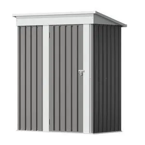 5x3 FT Storage Shed Waterproof Metal Garden Shed with Lockable Door Utility Tool Shed Outdoor Storage for Backyard, Patio and Lawn, Grey 5x3 FT Storage Shed Waterproof Metal Garden Shed with Lockable Door Utility Tool Shed Outdoor Storage for Backyard, Patio and Lawn, Grey