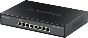 8-Port 10G Managed Switch, Easy Web Managed, Smart Fan, with Rack Ears,VLAN/QoS/LACP | Multi-Gigabit Ethernet Switch | All-Metal Chassis | for Wi-Fi 7 AP, 10G NAS, 8K Studio 8-Port 10G Managed Switch, Easy Web Managed, Smart Fan, with Rack Ears,VLAN/QoS/LACP | Multi-Gigabit Ethernet Switch | All-Metal Chassis | for Wi-Fi 7 AP, 10G NAS, 8K Studio