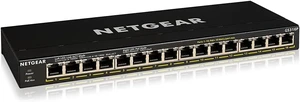 16-Port PoE Gigabit Ethernet Unmanaged Network Switch (GS316P),16 x PoE+ Ports @ 115W, Desktop or Wall Mount, Essentials Model 16-Port PoE Gigabit Ethernet Unmanaged Network Switch (GS316P),16 x PoE+ Ports @ 115W, Desktop or Wall Mount, Essentials Model