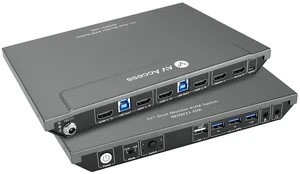 AV Access KVM Switch 2 Monitors 2 Computers, 4 USB, EDID, Hotkey Switch,4K@60Hz HDMI Dual Monitor Display 1 or 2 PCs Simultaneously, 2 Desktops for Dell Lenovo HP Share One Set of Keyboard Mouse AV Access KVM Switch 2 Monitors 2 Computers, 4 USB, EDID, Hotkey Switch,4K@60Hz HDMI Dual Monitor Display 1 or 2 PCs Simultaneously, 2 Desktops for Dell Lenovo HP Share One Set of Keyboard Mouse