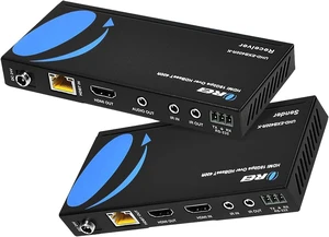 OREI HDMI Extender HDBaseT 400ft - 4K2K@60Hz RS-232 HDR Two-Way IR CEC PoC,4K60 HDBaseT Extender HDMI Loop Out, HDR10+, Dolby Vision, 3.5mm Audio, IR, RS-232, PoC, 400ft (UHD-EXB400R-K) OREI HDMI Extender HDBaseT 400ft - 4K2K@60Hz RS-232 HDR Two-Way IR CEC PoC,4K60 HDBaseT Extender HDMI Loop Out, HDR10+, Dolby Vision, 3.5mm Audio, IR, RS-232, PoC, 400ft (UHD-EXB400R-K)