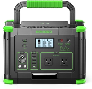 Portable Power Station 1000W 999Wh Solar Generator for Outdoor Camping,with 120V Pure Sine Wave AC Outlet, 60W USB-C PD, 10 Ports for Emergency Travel Fishing RV Van Home Backup (Peak 2000W) Portable Power Station 1000W 999Wh Solar Generator for Outdoor Camping,with 120V Pure Sine Wave AC Outlet, 60W USB-C PD, 10 Ports for Emergency Travel Fishing RV Van Home Backup (Peak 2000W)