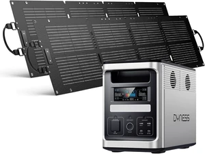 1536Wh Solar Generator with 2 * 100W Foldable Solar Panel, LiFePO4 Battery Backup 1800W AC (3600W Surge) Portable Power Station, Fast Charging for Home Backup, Camping, RV & Power Outage 1536Wh Solar Generator with 2 * 100W Foldable Solar Panel, LiFePO4 Battery Backup 1800W AC (3600W Surge) Portable Power Station, Fast Charging for Home Backup, Camping, RV & Power Outage