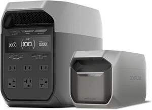 Portable Power Station DELTA 3 with Extra Battery, 2048Wh 1800W,Expand Capacity from 1024Wh to 2048Wh, 1800W AC/100W USB-C Output Solar Generator for Outdoor Camping, Emergency, Home Backup Portable Power Station DELTA 3 with Extra Battery, 2048Wh 1800W,Expand Capacity from 1024Wh to 2048Wh, 1800W AC/100W USB-C Output Solar Generator for Outdoor Camping, Emergency, Home Backup