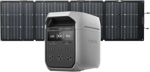Solar Generator DELTA 3 Plus with 220W Bifacial Panel, 1024Wh,LFP(LiFePO4) Battery, 1800W AC/140W USB-C Output, Portable Power Station for Home Backup Power, Camping & RVs Solar Generator DELTA 3 Plus with 220W Bifacial Panel, 1024Wh,LFP(LiFePO4) Battery, 1800W AC/140W USB-C Output, Portable Power Station for Home Backup Power, Camping & RVs