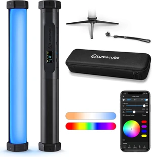 Lume Cube RGB Tube Light Mini for Photo & Video | RGBWW Full Color Tube Light | Bluetooth App Controlled | Millions of Colors | Aluminum Durable Design | 97+ CRI Lume Cube RGB Tube Light Mini for Photo & Video | RGBWW Full Color Tube Light | Bluetooth App Controlled | Millions of Colors | Aluminum Durable Design | 97+ CRI