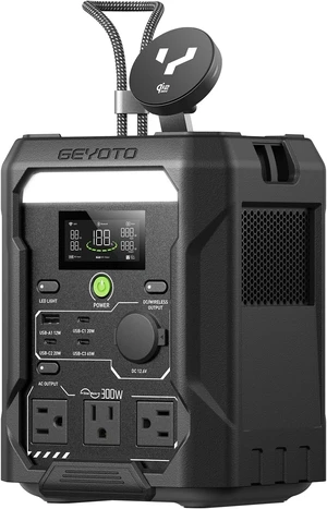 N300 Portable Power Station, 300W 256Wh LiFePO4 Battery,9 Charging Ports with Qi2.2 25W Wireless Charging,140W Solar Input, <10ms UPS for Outdoors,Camping,Travel,Home Backup,Fishing N300 Portable Power Station, 300W 256Wh LiFePO4 Battery,9 Charging Ports with Qi2.2 25W Wireless Charging,140W Solar Input, <10ms UPS for Outdoors,Camping,Travel,Home Backup,Fishing