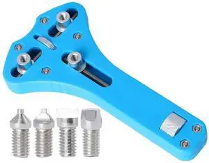 Universal Adjustable Watch Case Opener 3 Prongs Watches Back Cover Removing Tool Watch Repairing & Battery Replacement - Blue Universal Adjustable Watch Case Opener 3 Prongs Watches Back Cover Removing Tool Watch Repairing & Battery Replacement - Blue