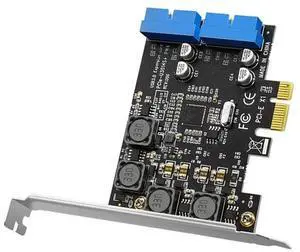 PCIE to USB3.0 19/20PIN Expansion Card PCI-E PCI Express X1 to 4Port Front USB 3.0 5Gb Controller USB HUB Adapter for PC Desktop PCIE to USB3.0 19/20PIN Expansion Card PCI-E PCI Express X1 to 4Port Front USB 3.0 5Gb Controller USB HUB Adapter for PC Desktop