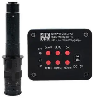 4K UHD FHD 60FPS Microscope Camera Industrial Electronic Video Digital Microscope & 300X C-Mount Lens - Blue 4K UHD FHD 60FPS Microscope Camera Industrial Electronic Video Digital Microscope & 300X C-Mount Lens - Blue