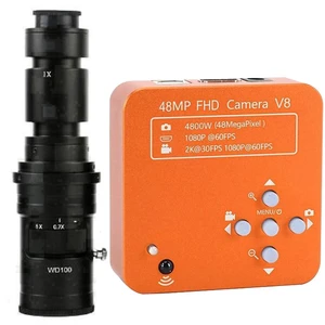 48MP 1080P 60FPS HDMI USB Industrial Electronic Digital Microscope Camera for Phone Repair & 500X C-Mount Lens 48MP 1080P 60FPS HDMI USB Industrial Electronic Digital Microscope Camera for Phone Repair & 500X C-Mount Lens