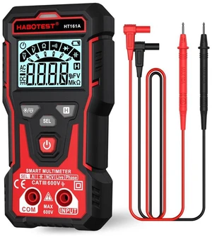 HT161A Smart Digital Multimeter AC/DC Voltage NCV Capacitance Resistance Continuity Test Auto Range Electrician Test HT161A Smart Digital Multimeter AC/DC Voltage NCV Capacitance Resistance Continuity Test Auto Range Electrician Test