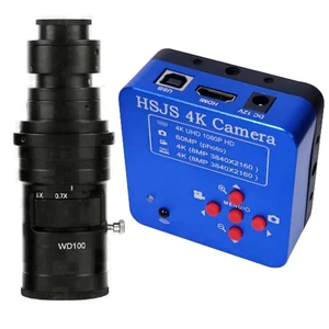 20205 HSJS 4K 60MP HDMI USB Industrial Video Microscope Camera For Phone PCB Repair & 200X C-Mount Lens 20205 HSJS 4K 60MP HDMI USB Industrial Video Microscope Camera For Phone PCB Repair & 200X C-Mount Lens
