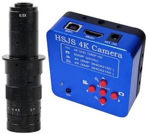 20205 HSJS 4K 60MP HDMI USB Industrial Video Microscope Camera For Phone PCB Repair & 180X C-Mount Lens 20205 HSJS 4K 60MP HDMI USB Industrial Video Microscope Camera For Phone PCB Repair & 180X C-Mount Lens