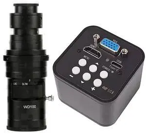 1080P 60FPS HDMI VGA USB Type C Video Microscope Camera & 200X C-Mount Lens 1080P 60FPS HDMI VGA USB Type C Video Microscope Camera & 200X C-Mount Lens