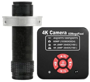 20205 NEW 4K 60MP HDMI USB TF Industrial Video Microscope Camera For Phone PCB Repair & 120X C-Mount Lens 20205 NEW 4K 60MP HDMI USB TF Industrial Video Microscope Camera For Phone PCB Repair & 120X C-Mount Lens