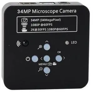 34MP 2K 1080P 60FPS HDMI USB Industrial Digital Video Microscope Camera - Black 34MP 2K 1080P 60FPS HDMI USB Industrial Digital Video Microscope Camera - Black
