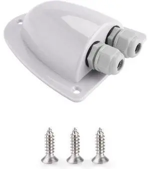 White solar dual-cable entry junction box, waterproof ABS solar entry housing for RV roofs, suitable for RVs, boats, yachts, and rooftops (white) White solar dual-cable entry junction box, waterproof ABS solar entry housing for RV roofs, suitable for RVs, boats, yachts, and rooftops (white)