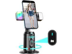 Automatic Face Tracking Tripod 360° Rotating Automatic Tracking Mobile Phone Holder, No App Required, Mobile Phone Camera Holder with Remote Control, Rechargeable Smart Shooting Holder for Live Video Automatic Face Tracking Tripod 360° Rotating Automatic Tracking Mobile Phone Holder, No App Required, Mobile Phone Camera Holder with Remote Control, Rechargeable Smart Shooting Holder for Live Video