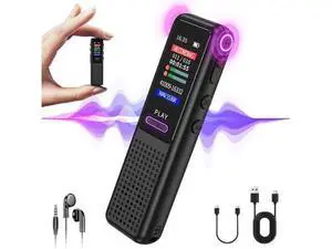 64GB Recorder - Upgraded digital voice-activated recorder with AI noise reduction, tape recording device for lecture meetings/courses/interviews 64GB Recorder - Upgraded digital voice-activated recorder with AI noise reduction, tape recording device for lecture meetings/courses/interviews