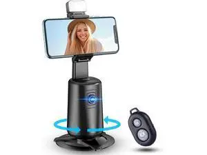 Automatic Face Tracking Tripod 360° Rotating Smartphone Photo and Video Kit Mount, No App Required, Camera Mount with Remote Control and Gesture Control for Live Recording on TikTok (Black) Rechargeab Automatic Face Tracking Tripod 360° Rotating Smartphone Photo and Video Kit Mount, No App Required, Camera Mount with Remote Control and Gesture Control for Live Recording on TikTok (Black) Rechargeab