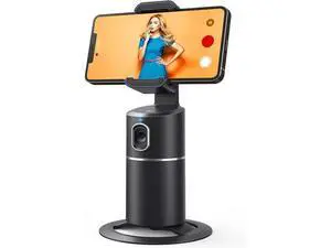 Automatic Face Tracking Cell Phone Holder, No App Required, 360° Rotating Face Body Cell Phone Tracking Tripod Smart Shot Camera Holder for Live Vlog Streaming Video, Rechargeable Battery - Black Automatic Face Tracking Cell Phone Holder, No App Required, 360° Rotating Face Body Cell Phone Tracking Tripod Smart Shot Camera Holder for Live Vlog Streaming Video, Rechargeable Battery - Black