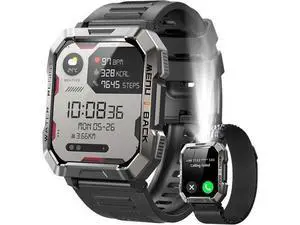 Men's Military Smartwatch (Receive/Dial), 2.01-inch Smartwatch for Android and iPhone, Fitness Tracker with Flashlight/Compass/100 Day Battery/Heart Rate/Sleep/100+ Sport Modes (2 Bands). Men's Military Smartwatch (Receive/Dial), 2.01-inch Smartwatch for Android and iPhone, Fitness Tracker with Flashlight/Compass/100 Day Battery/Heart Rate/Sleep/100+ Sport Modes (2 Bands).