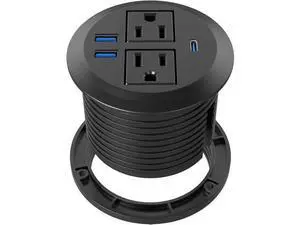 Embedded Power Eye-Protection Strip with AC Power Outlet and 20W Fast-Charging USB-C PortDesktop-Mounted, Essential Office Desk Outlet, ETL Certified Embedded Power Eye-Protection Strip with AC Power Outlet and 20W Fast-Charging USB-C PortDesktop-Mounted, Essential Office Desk Outlet, ETL Certified